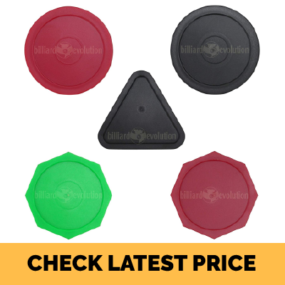 Round, Triangle, Octagons Air Hockey Pucks Set From Billiard Evolution Review