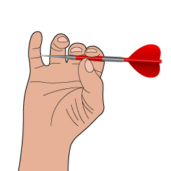 3 finger dart grip
