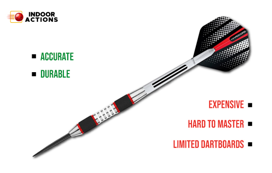 Advantages and disadvantages of steel tip darts