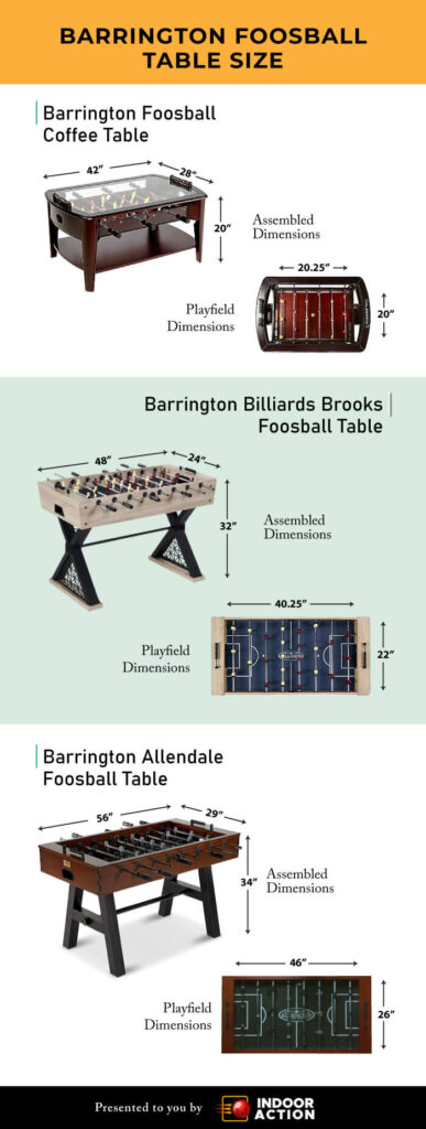 Barrington Foosball Table Size
