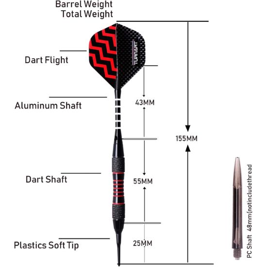 Comparison of Turnart Darts Plastic Tip with Other Soft Tip Darts